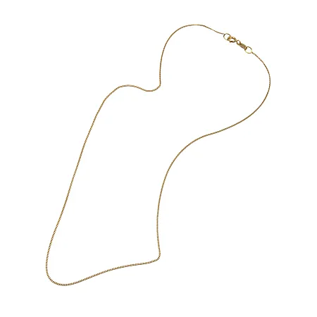 Kαδένα λαιμού, αλυσίδα, ασημένια, unisex, 40 εκατοστά μήκος, διαμανταρισμένη,GROUMETTA, 0,9 χιλιοστά πάχος, πολύ λεπτή, με κίτρινο επιχρύσωμα, TRIBUTE, 0030021935